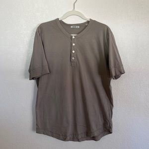 Buck Mason, quarter button down tee, size M